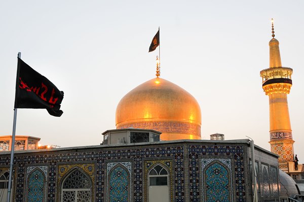 iran black flag imam reza mosque